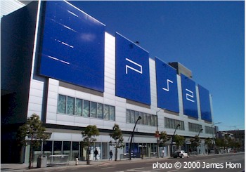 San Francisco's Sony Metreon shows the PS2 colors.